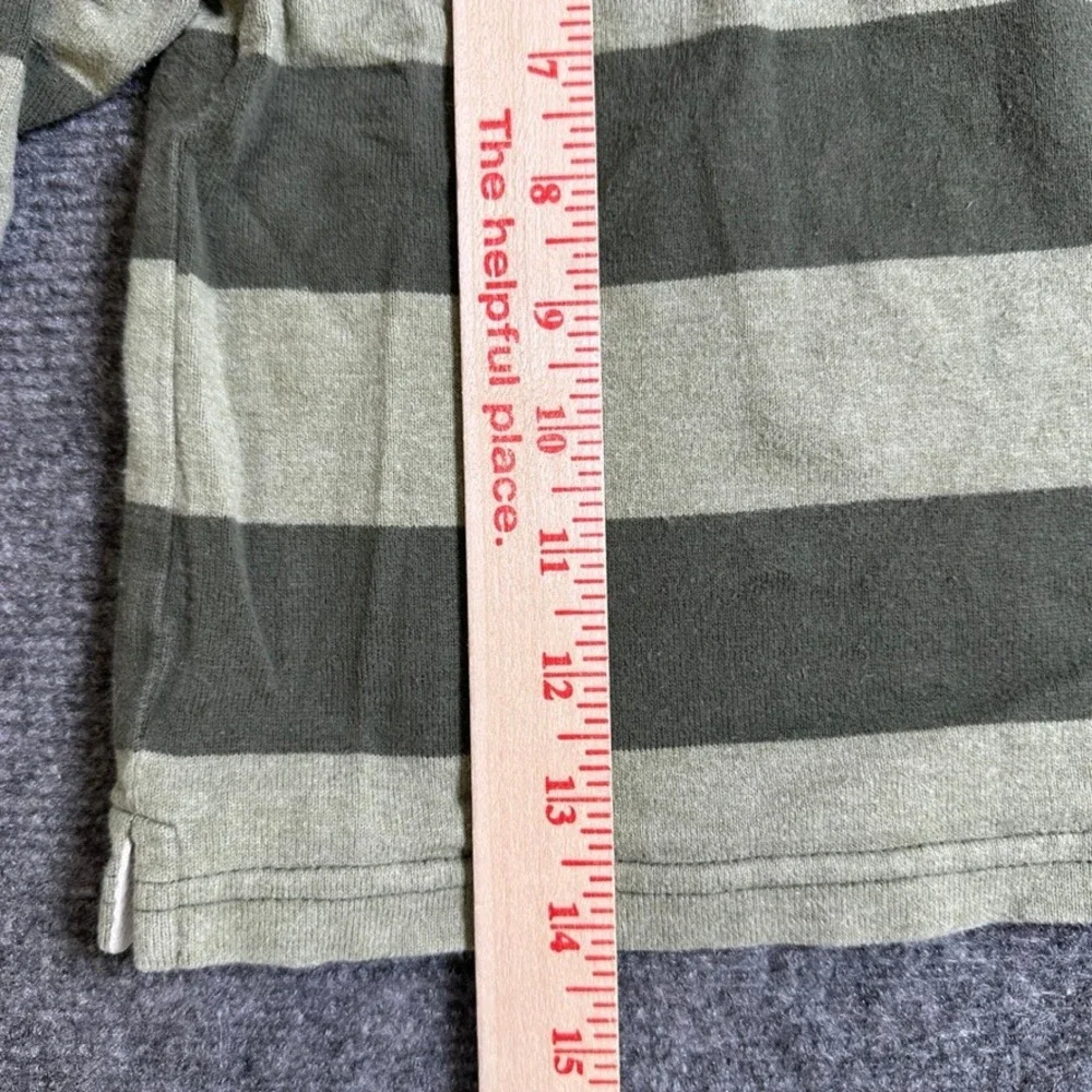 The Childrens Place Boys Green Striped Rugby Shirt Long Sleeve 18 Months